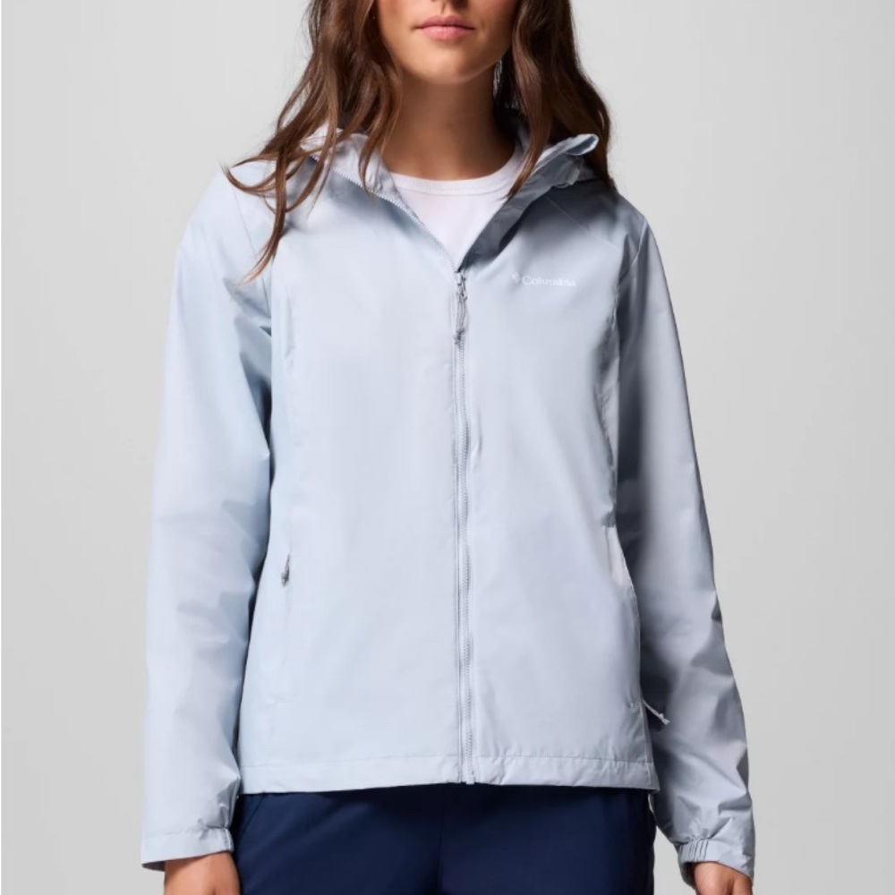 Packable Columbia Women's Sky Blue rain Jacket